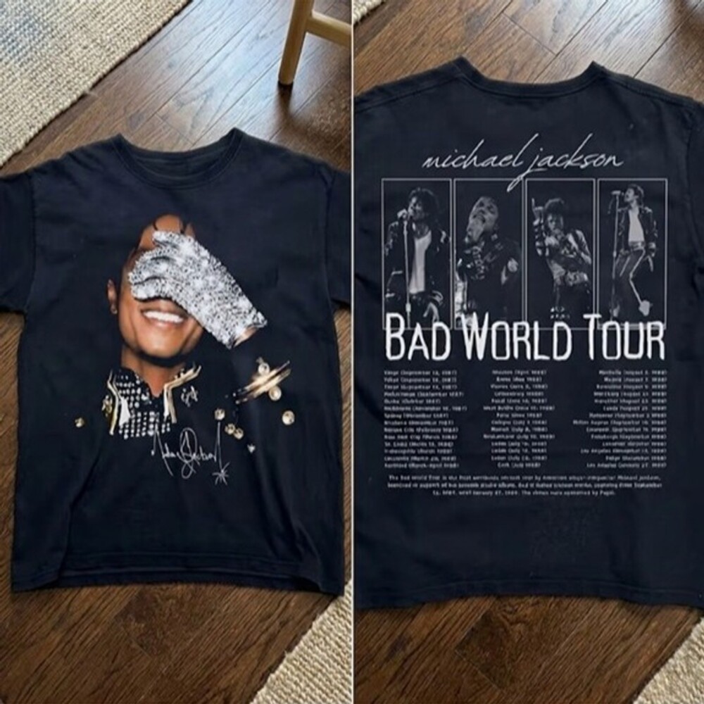Michael Jackson Vintage 90s Styles, King Of Pop Shirt Black